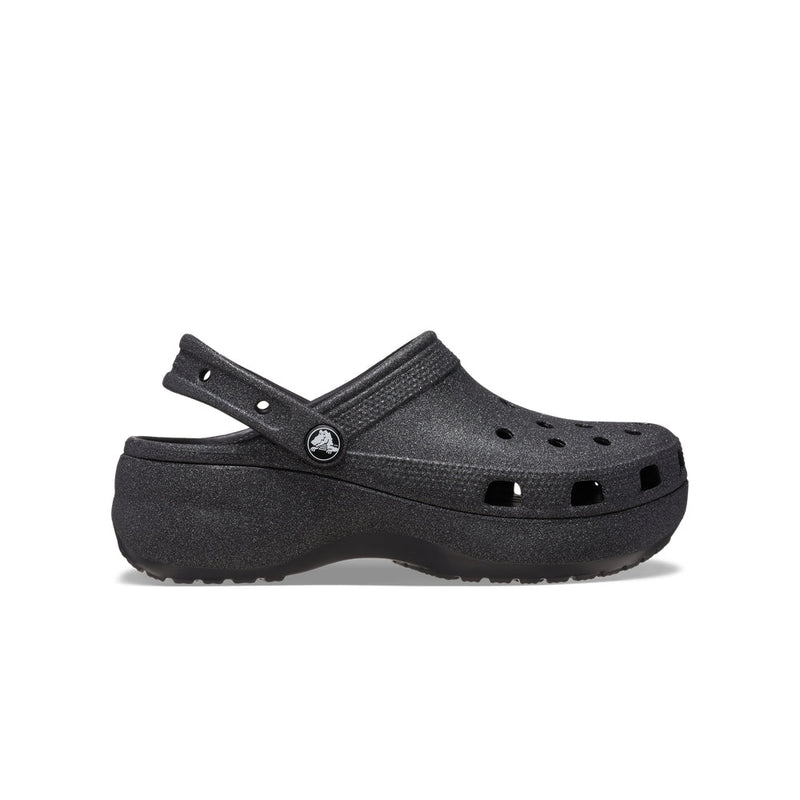 Classic Platform Glitter Clogs - Black