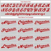 Custom Baseball Jersey - Gray Red-White Authentic