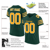 Custom Football Jersey - Green Gold-White Mesh Authentic