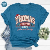 Custom Family Christmas Shirts, Personalized Christmas Crew Shirt