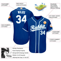 Custom Baseball Jersey - Royal White-Light Blue