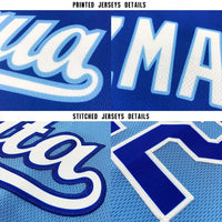 Custom Baseball Jersey - Light Blue White-Royal