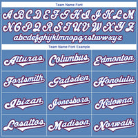 Custom Baseball Jersey - Light Blue White-Red Authentic Throwback Rib-Knit