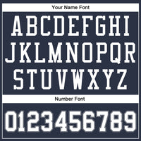 Custom Football Jersey - Navy White-Gray Mesh Authentic Throwback