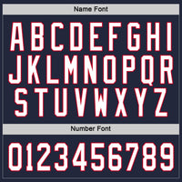 Custom Hockey Jersey - Navy White-Red