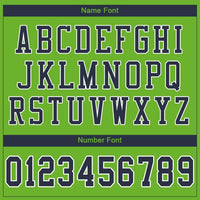 Custom Football Jersey - Neon Green Navy-White Mesh Authentic