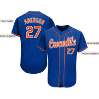 Custom Baseball Jersey - Royal Orange-White