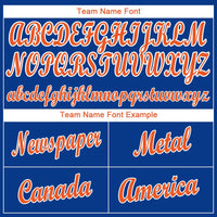 Custom Baseball Jersey - Royal Orange-White