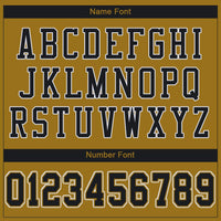 Custom Football Jersey - Old Gold Black-White Mesh Authentic