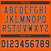 Custom Football Jersey - Orange Navy-White Mesh Authentic