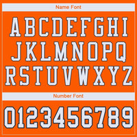 Custom Football Jersey - Orange White-Navy Mesh Authentic