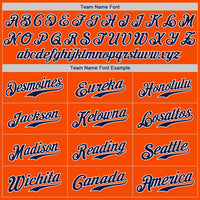 Custom Baseball Jersey - Orange Navy-White Authentic