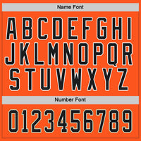 Custom Hockey Jersey - Orange Black-Old Gold