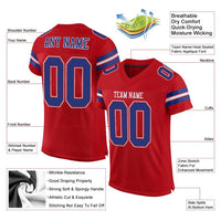 Custom Football Jersey - Red Royal-White Mesh Authentic