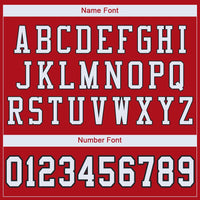 Custom Football Jersey - Red White-Black Mesh Authentic