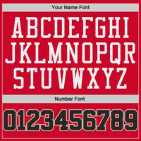 Custom Basketball Jersey - Red Black-White Authentic Throwback