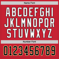 Custom Hockey Jersey - Red Black-Gold