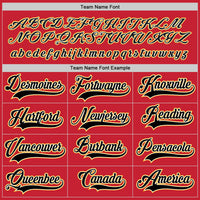 Custom Hockey Jersey - Red Black-Gold