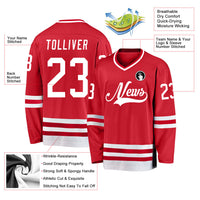 Custom Hockey Jersey - Red White