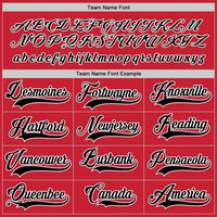 Custom Hockey Jersey - Red Black-White