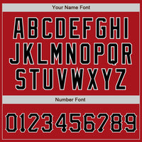 Custom Baseball Jersey - Red Black-White Authentic