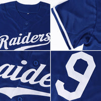 Custom Baseball Jersey - Royal White-Red Authentic