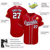 Custom Baseball Jersey - Red White-Navy