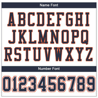 Custom Football Jersey - White Navy-Orange Mesh Authentic