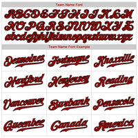 Custom Baseball Jersey - White Black Pinstripe Red-Black Authentic
