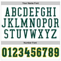 Custom Basketball Jersey - White Hunter Green-Gold Authentic Throwback