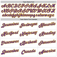 Custom Basketball Jersey - White Purple Pinstripe Purple-Gold Authentic