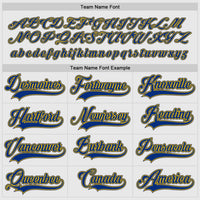 Custom Hockey Jersey - White Royal-Gold
