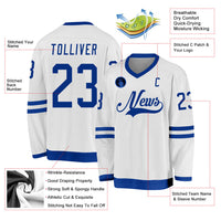 Custom Hockey Jersey - White Royal